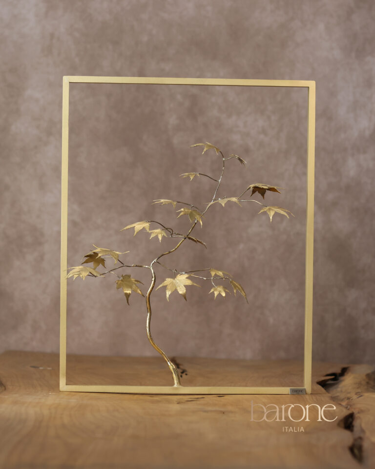 Cornice d'Arredo in Metallo con Foglie di Acero – 50x40 cm